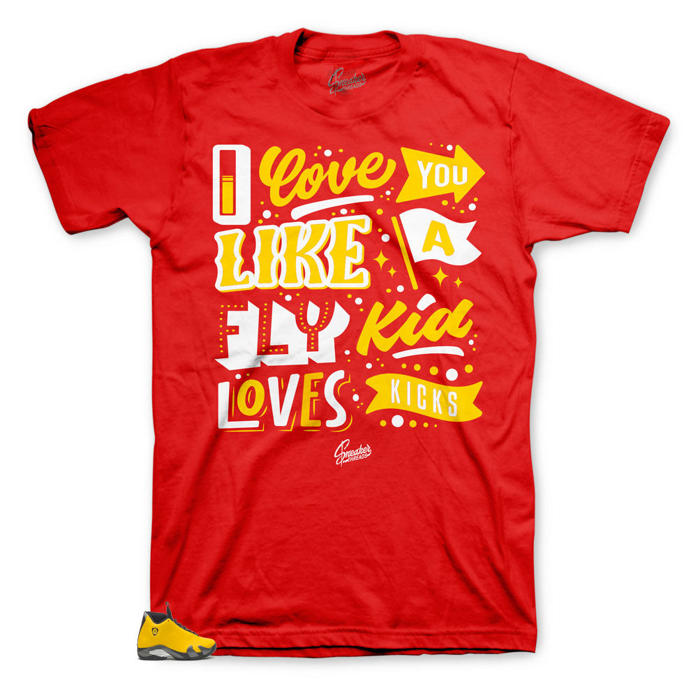 Retro 14 University Gold Love Kicks Shirt
