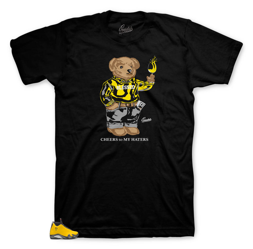 Retro 14 University Gold Cheers Bear Shirt
