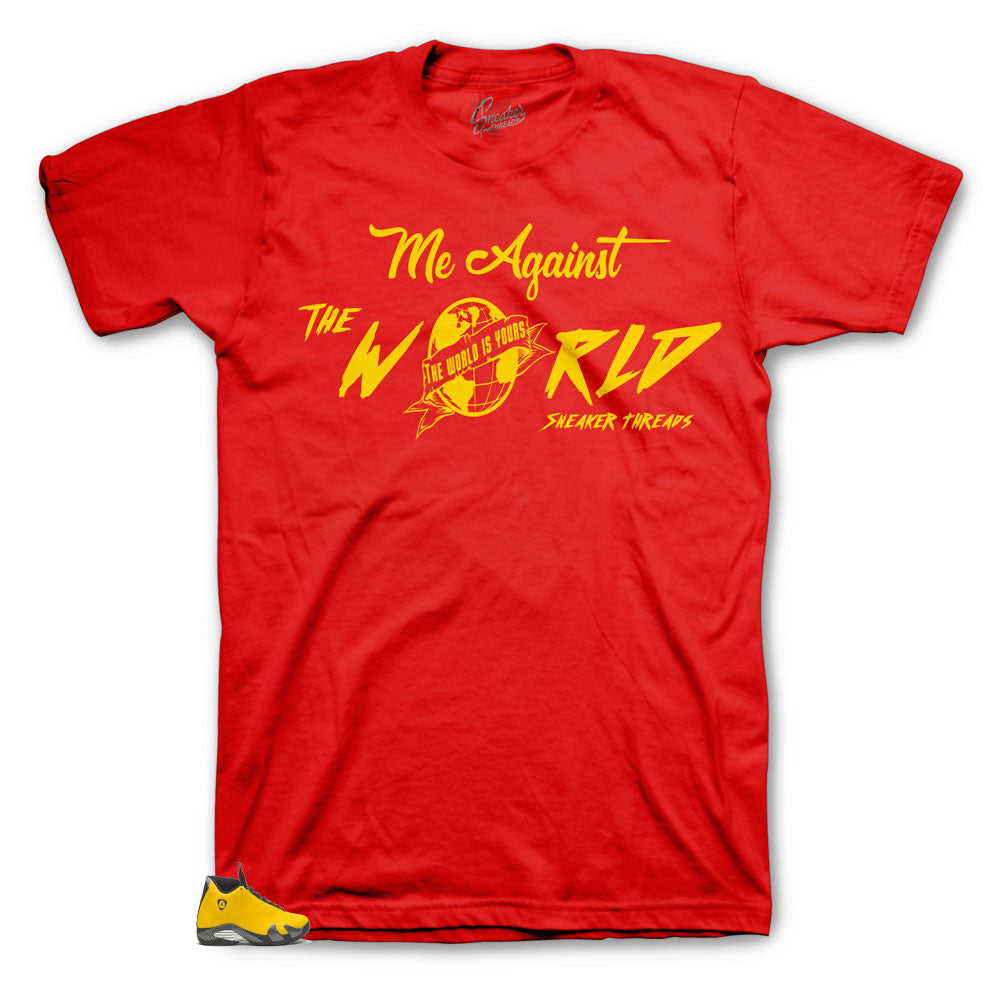 Retro 14 University Gold Against the World Shirt