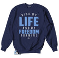 Retro 1 Uni Blue Patent My Life Sweater