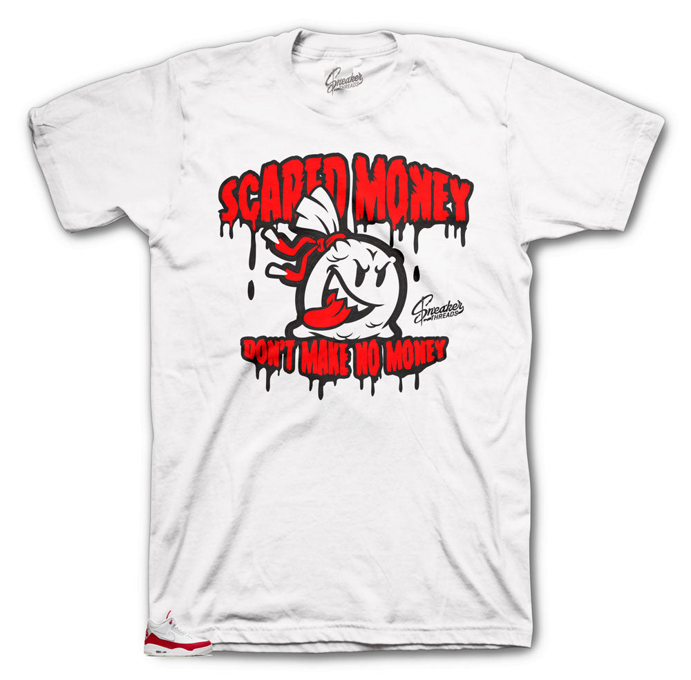 Retro 3 Tinker Red Scared Money Shirt