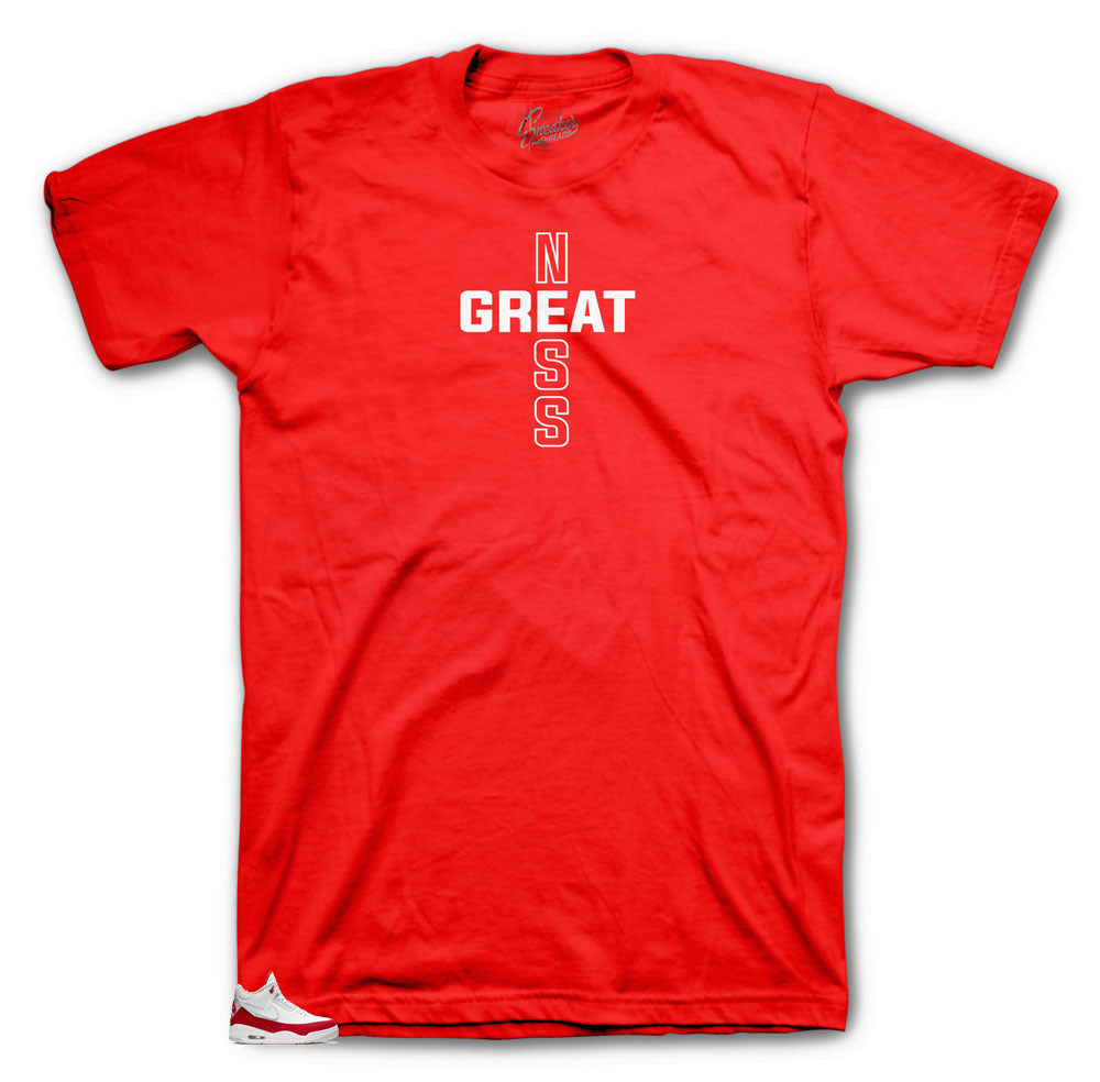 Retro 3 Tinker Red Greatness Cross Shirt