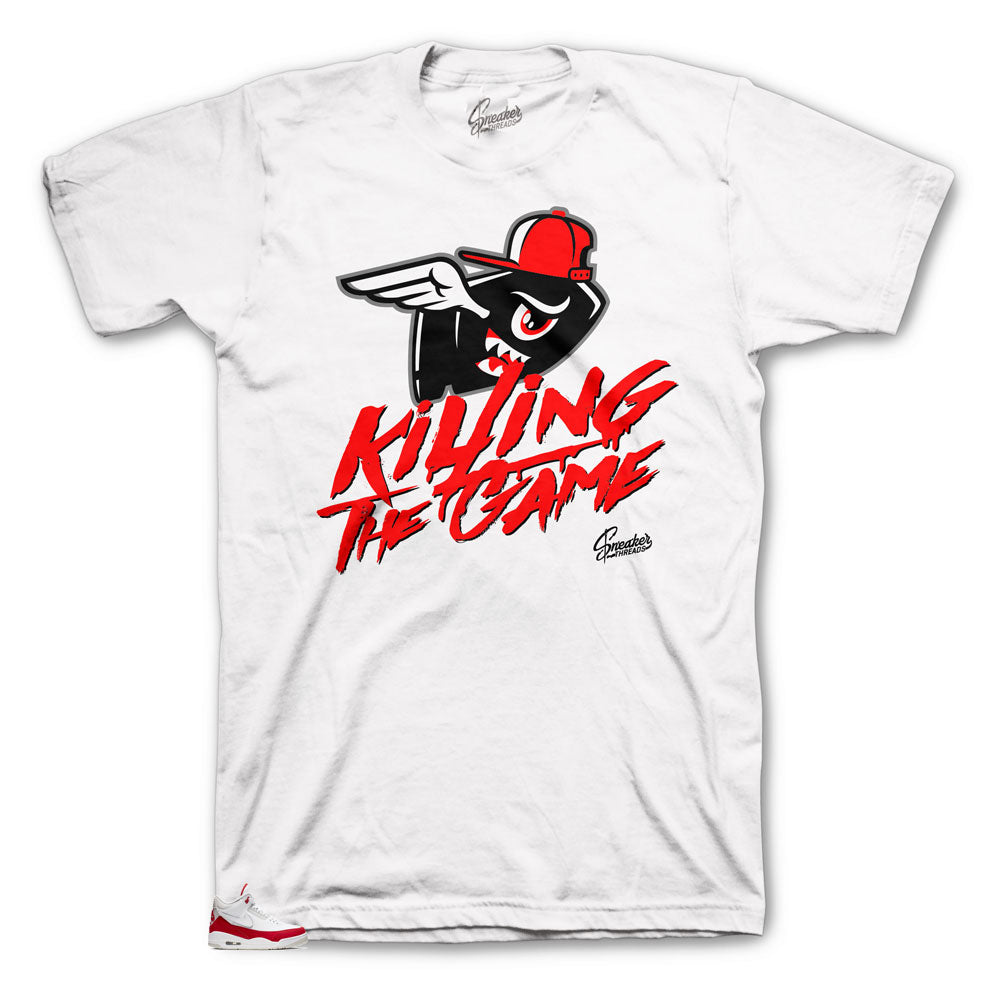 Retro 3 Tinker Red Killing The Game Shirt