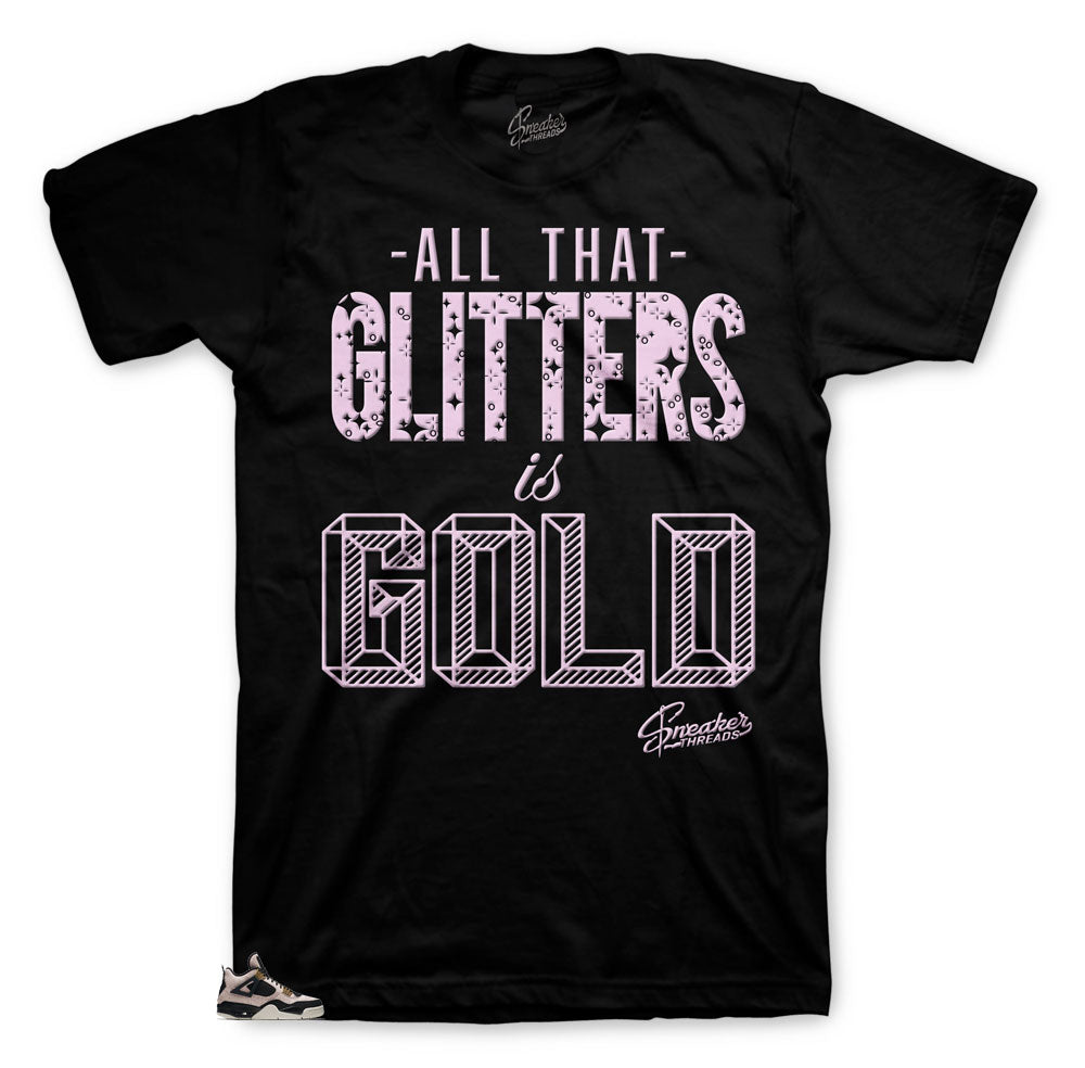 Retro 4 Siltstone Red Glitters Shirt