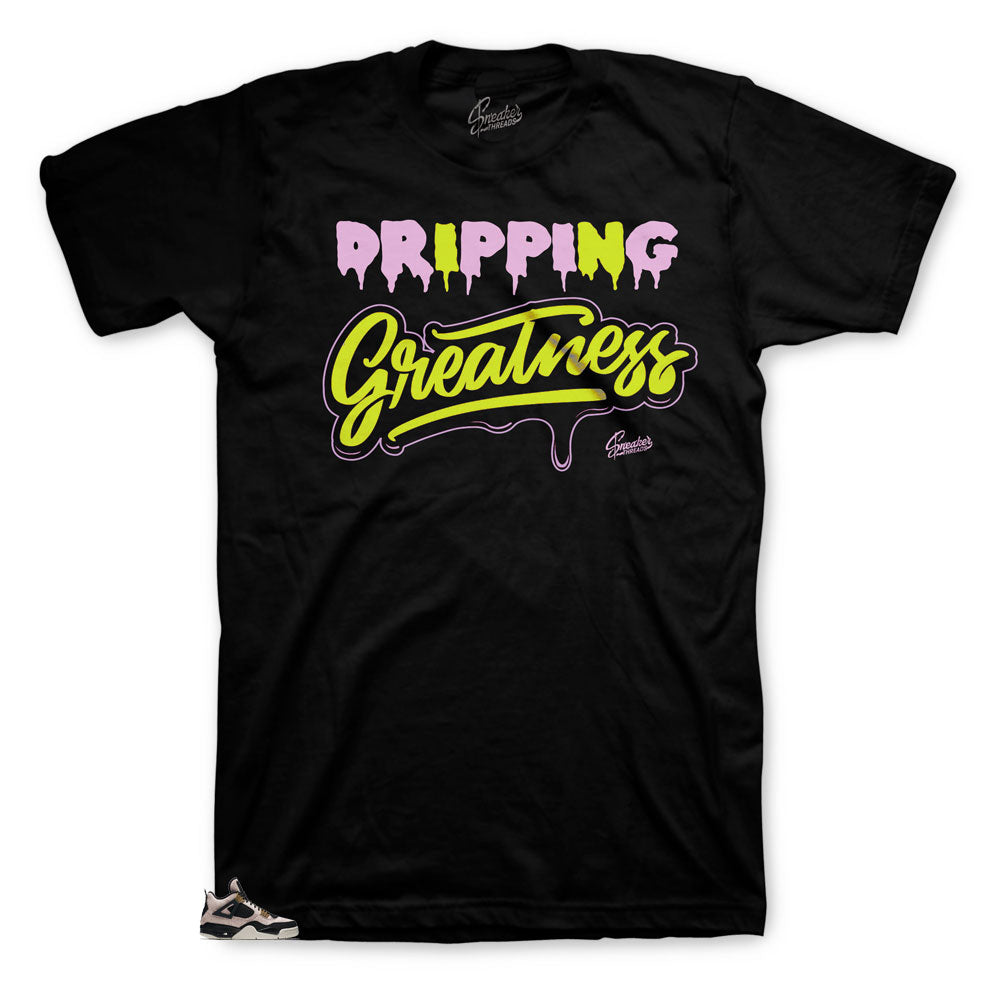 Retro 4 Siltstone Red Dripping Shirt