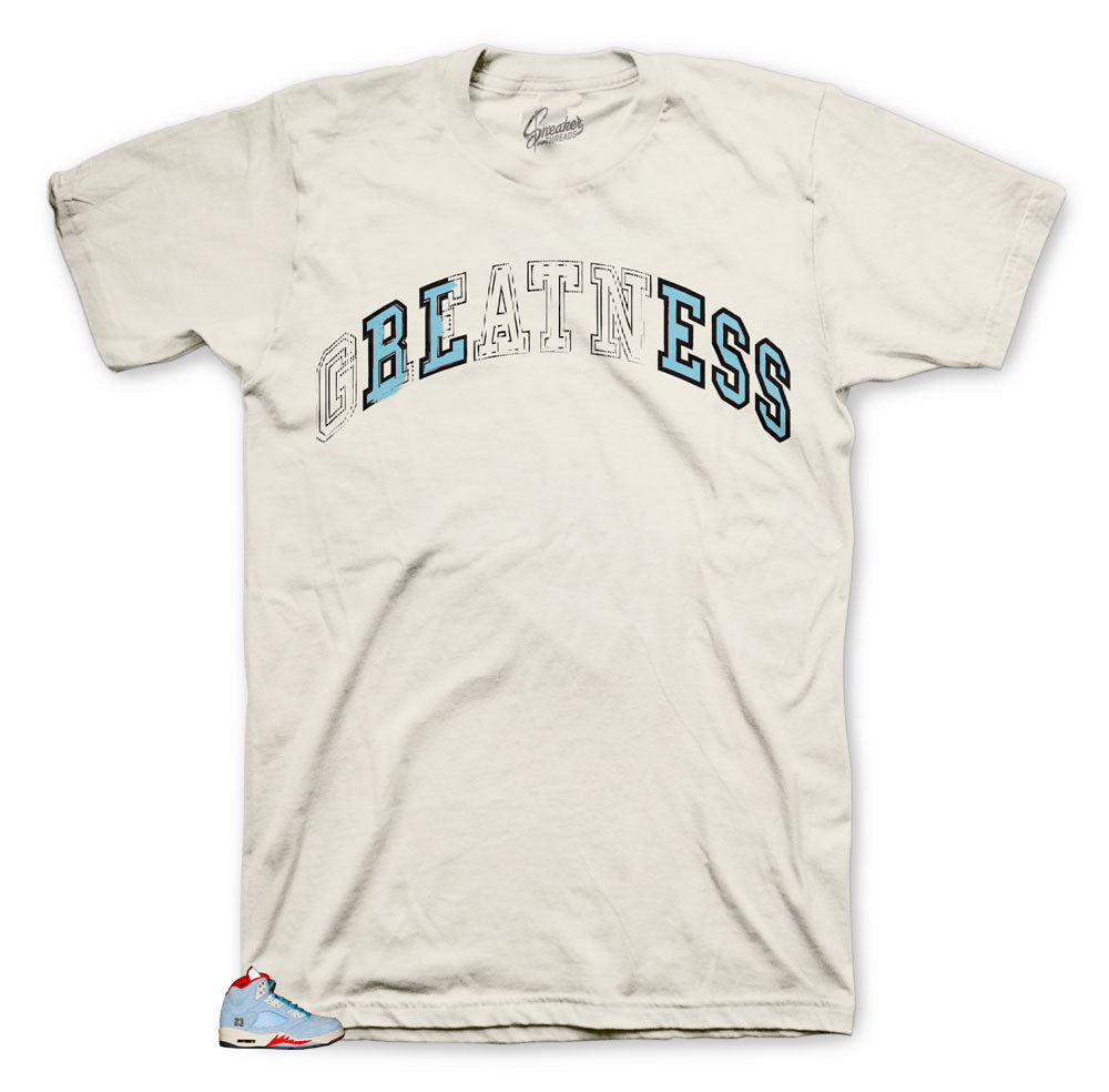 Retro 5 Ice Blue Stitched Shirt
