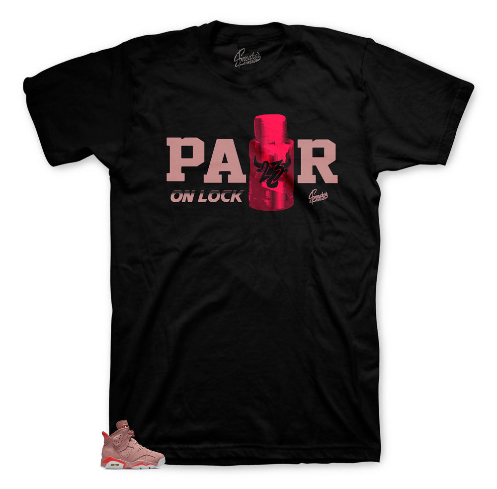 Retro 6 Millennial Pink Lace Lock Shirt