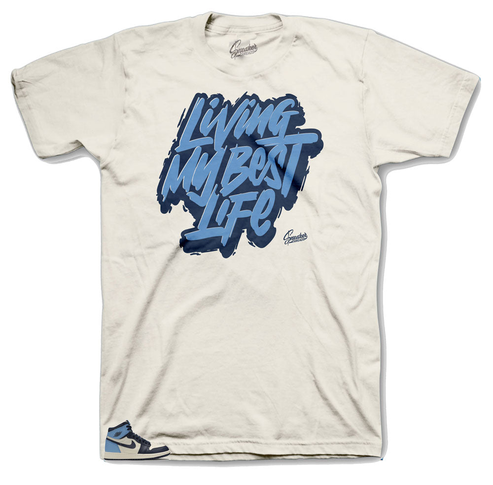Retro 1 Uni Blue Obsidian Living Life Shirt