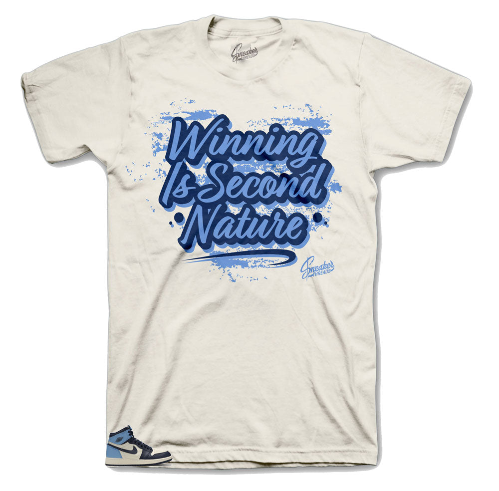 Retro 1 Uni Blue Obsidian Second Nature Shirt
