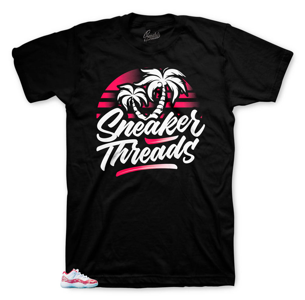 Retro 11 Snakeskin Pink ST Palms Shirt