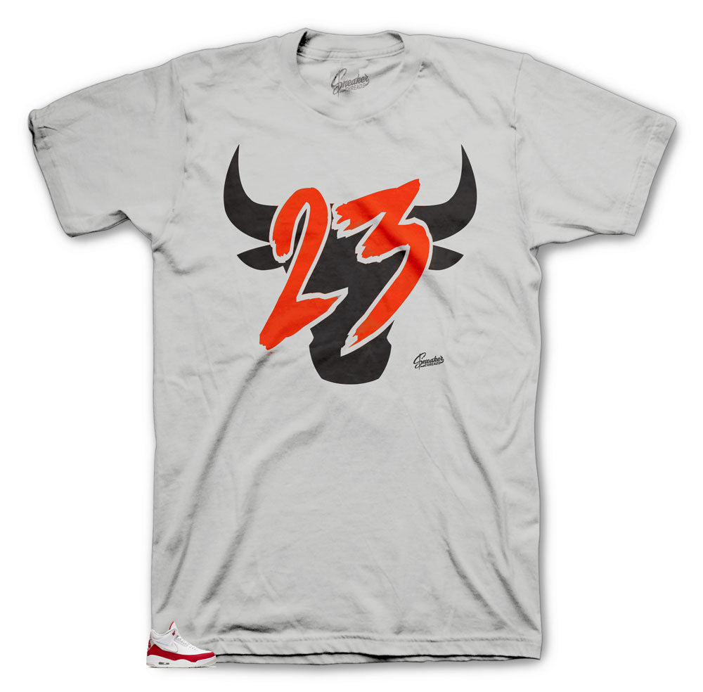 Retro 3 Tinker Red Toro  Shirt