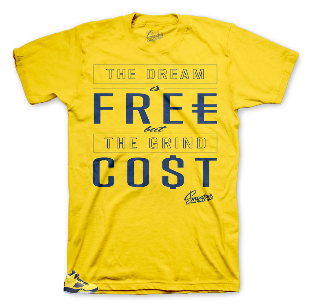 Retro 5 Michigan Cost Shirt