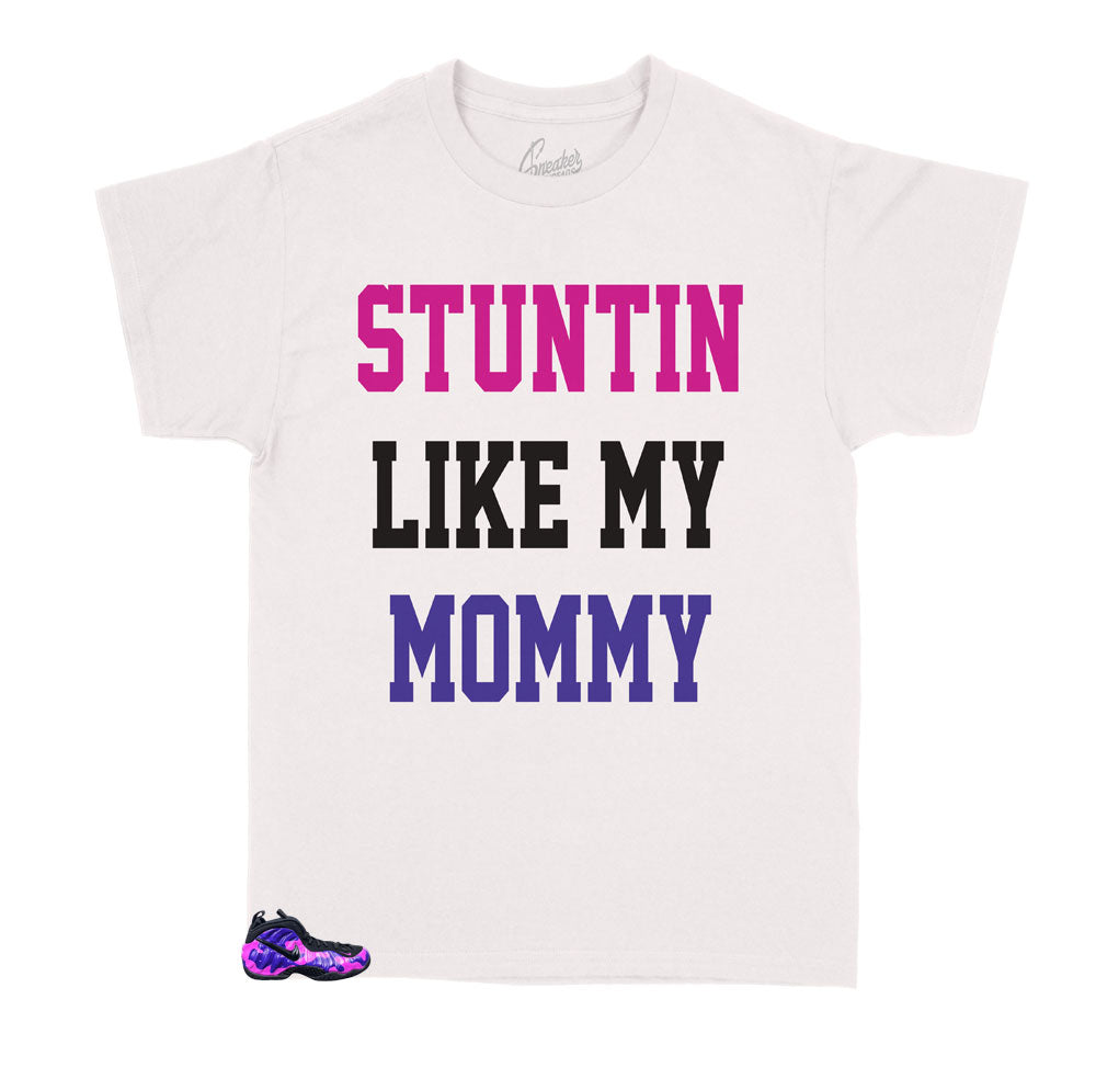 Kids - Foam Purple Camo Stunting Like Mommy Shirt