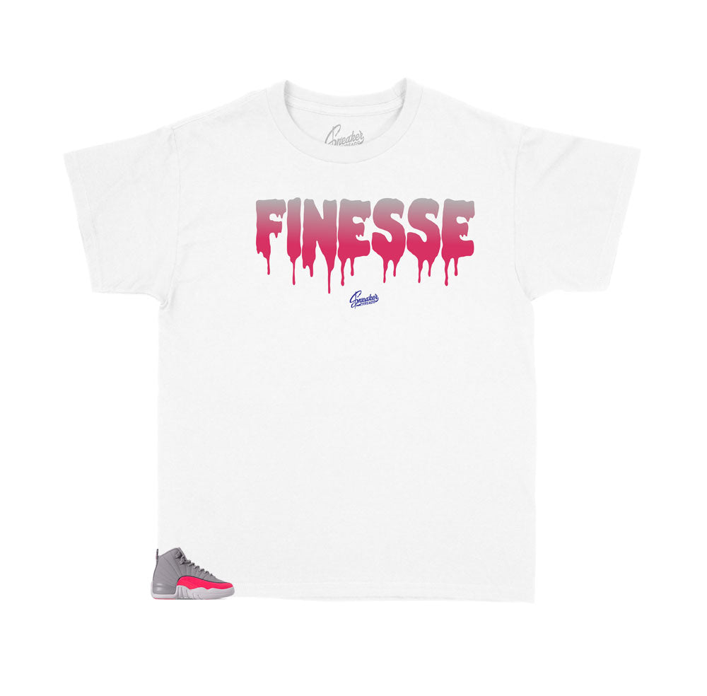 Kids - Retro 12 Racer Pink Finesse Shirt