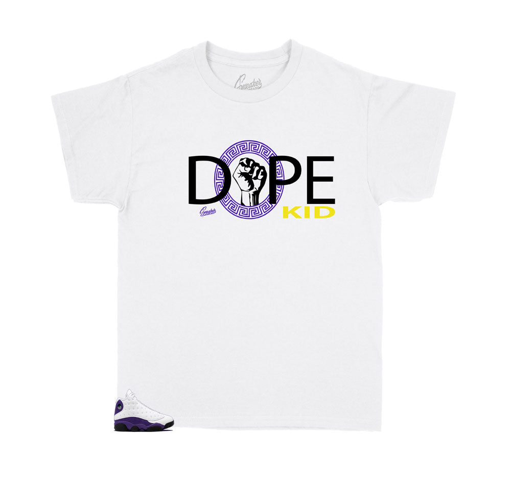 Kids -  Retro 13 Court Purple DPE Kid Shirt