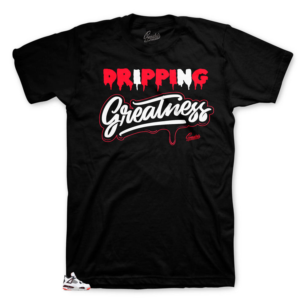 Retro 4 Bright Crimson Dripping Shirt