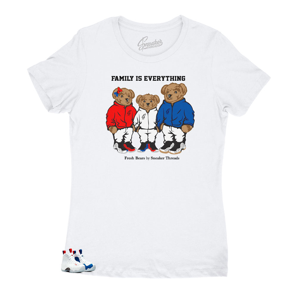 Womens -  Foamposite USA Family Bear Shirt