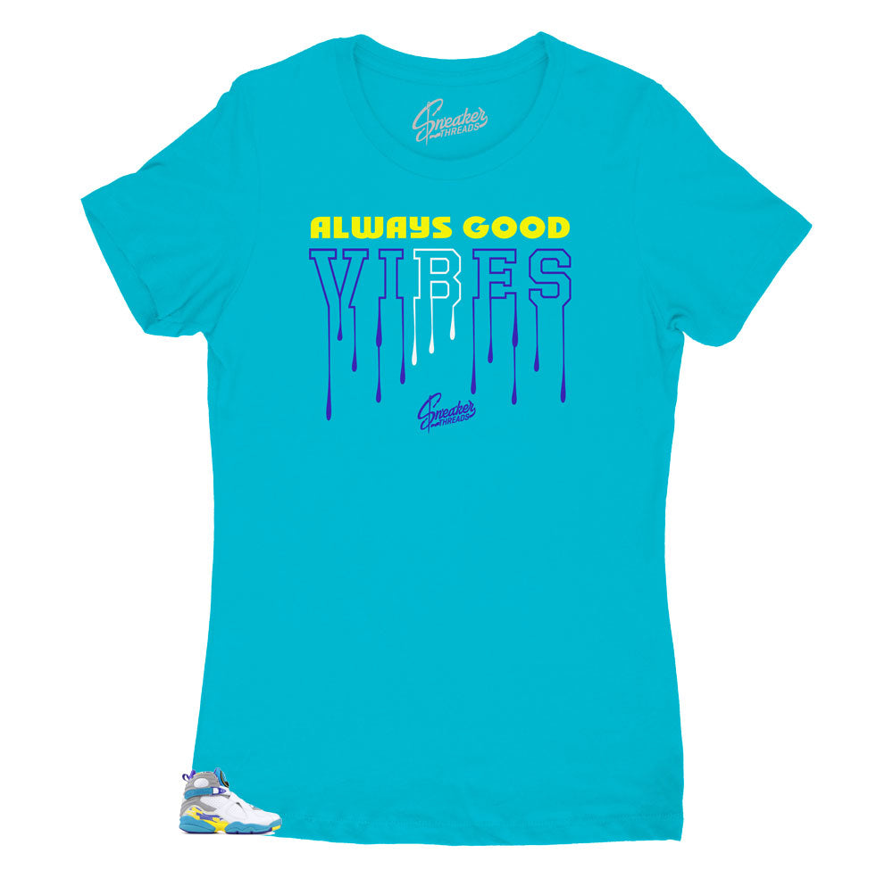 Womens -  White Aqua 8 Always Good Shirt