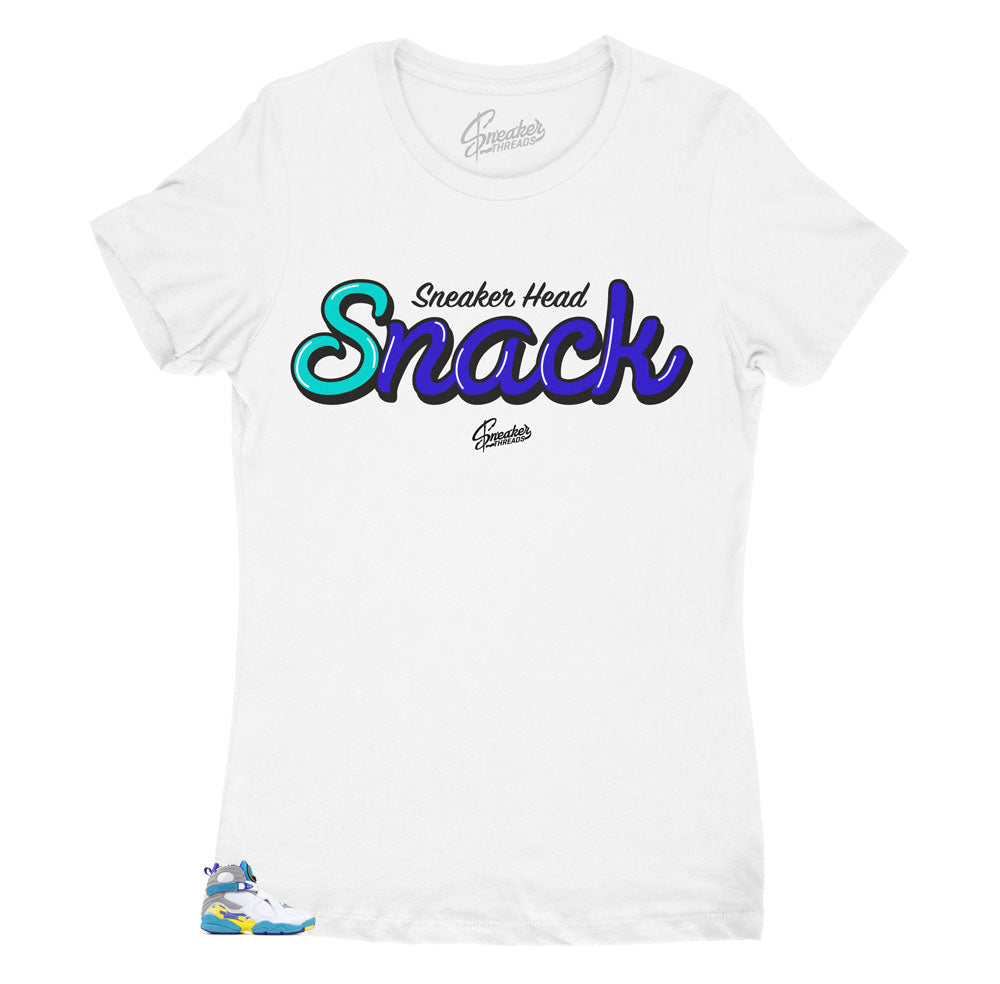 Womens -  White Aqua 8 Snack Shirt