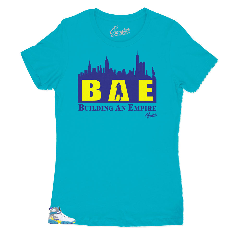 Womens -  White Aqua 8 BAE Shirt