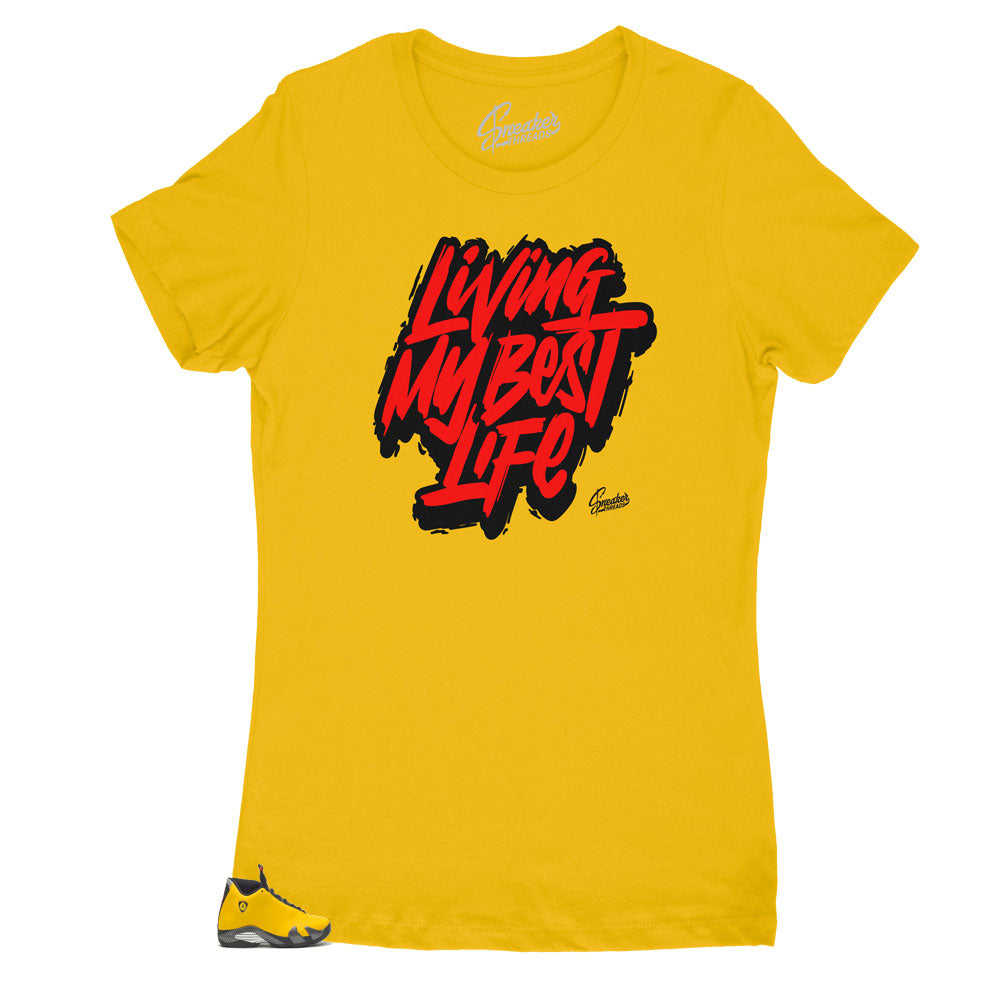 Womens -  University Gold 14 Living Life Shirt